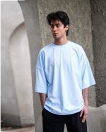 خرید تیشرت بیسیک ساده لش لانگ اورسایز برند لوتوس از تولیدی و فروشگاه خانه مد لوتوس